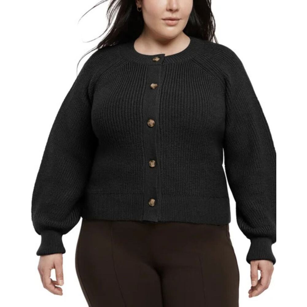 Banana Republic Button Front Cardigan - Black Knit (XL) NWT
